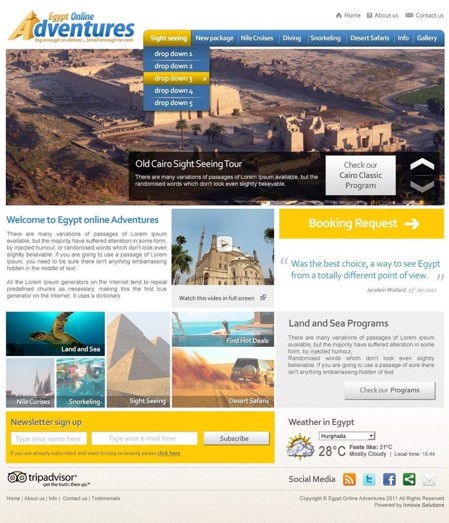 Egypt Online Adventures Website